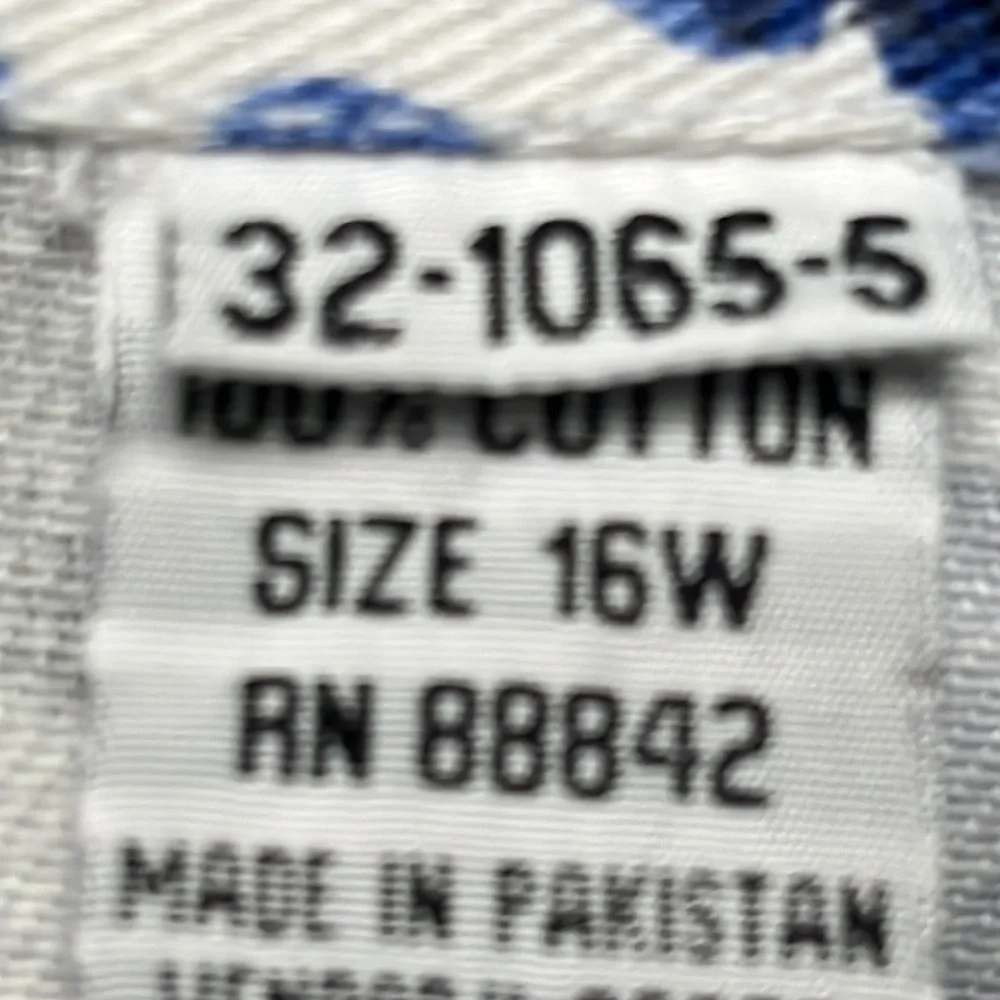 Roaman’s Blue & White Floral Denim Jacket 16W - Picture 7 of 15